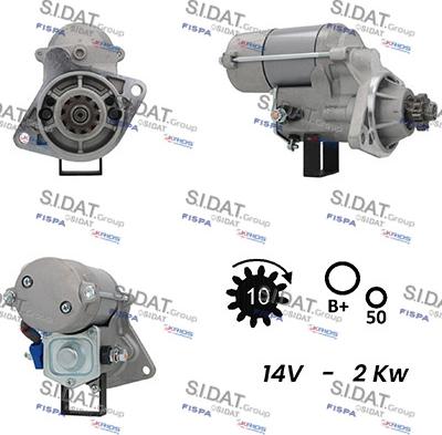 Sidat S12DE0711A2 - Стартер autocars.com.ua