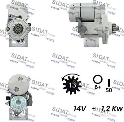 Sidat S12DE0724A2 - Стартер autocars.com.ua