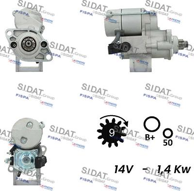 Sidat S12DE0756A2 - Стартер avtokuzovplus.com.ua