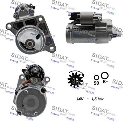 Sidat S12DE0846 - Стартер autocars.com.ua