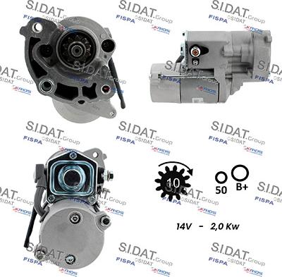 Sidat S12DE0858A2 - Стартер autocars.com.ua