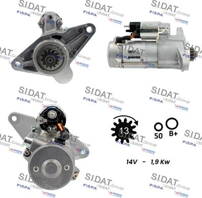 Sidat S12DE0864 - Стартер autocars.com.ua