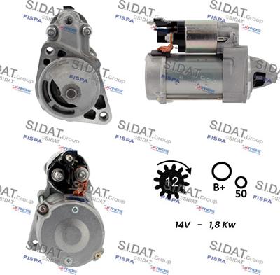 Sidat S12DE0869 - Стартер autocars.com.ua