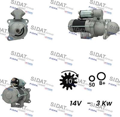 Sidat S12DR0466A2 - Стартер autocars.com.ua