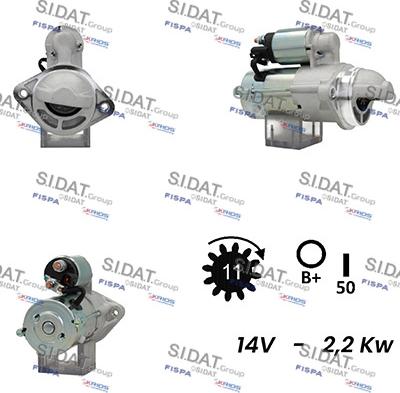 Sidat S12DR0560A2 - Стартер autocars.com.ua