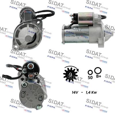 Sidat S12GN0879 - Стартер autocars.com.ua