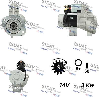 Sidat S12HT0216A2 - Стартер autocars.com.ua