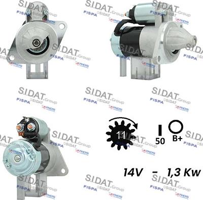 Sidat S12HT0310A2 - Стартер avtokuzovplus.com.ua