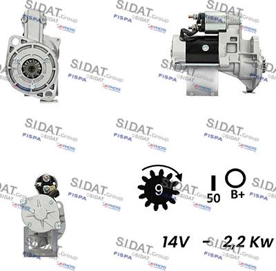 Sidat S12HT0311A2 - Стартер autocars.com.ua