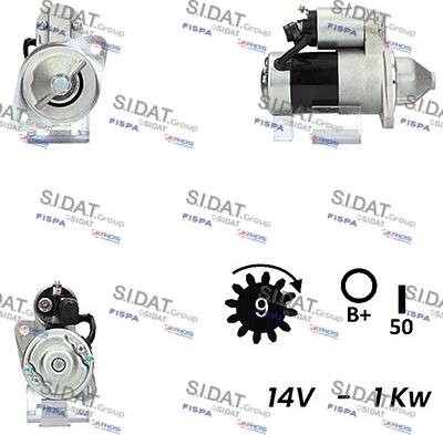 Sidat S12HT0319A2 - Стартер autocars.com.ua