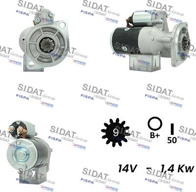 Sidat S12HT0324A2 - Стартер autocars.com.ua