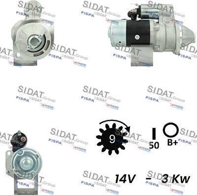 Sidat S12HT0508A2 - Стартер autocars.com.ua