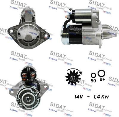 Sidat S12HT0531A2 - Стартер avtokuzovplus.com.ua