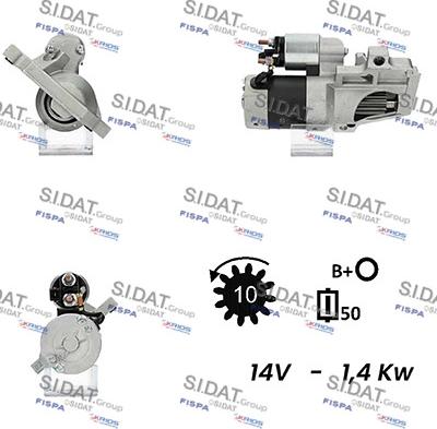 Sidat S12HT0627A2 - Стартер autocars.com.ua