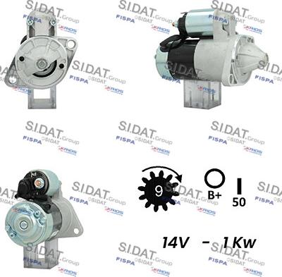 Sidat S12HT0766A2 - Стартер autocars.com.ua