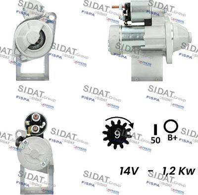 Sidat S12HT0769A2 - Стартер autocars.com.ua