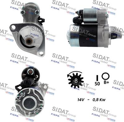 Sidat S12HT0818A2 - Стартер avtokuzovplus.com.ua