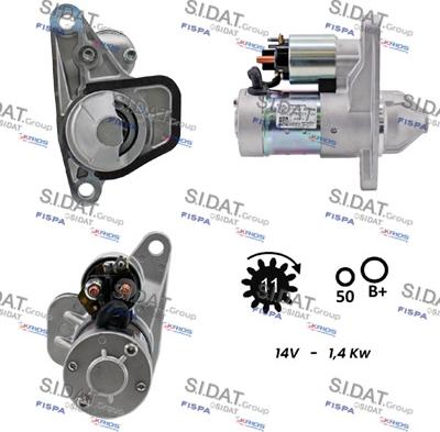 Sidat S12HT0852 - Стартер autocars.com.ua