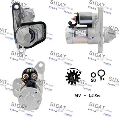 Sidat S12HT0865 - Стартер autocars.com.ua