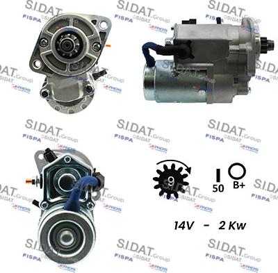 Sidat S12HY0109A2 - Стартер autocars.com.ua