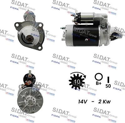 Sidat S12LU0194A2 - Стартер autocars.com.ua