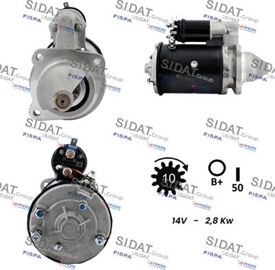 Sidat S12LU0292A2 - Стартер autocars.com.ua