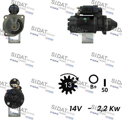 Sidat S12LU0298A2 - Стартер autocars.com.ua