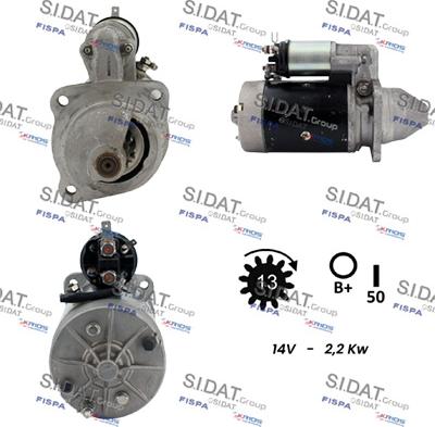 Sidat S12LU0298 - Стартер autocars.com.ua