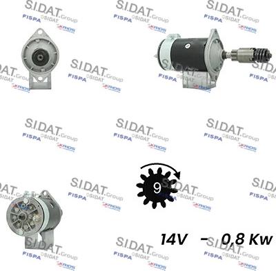 Sidat S12LU0640A2 - Стартер avtokuzovplus.com.ua