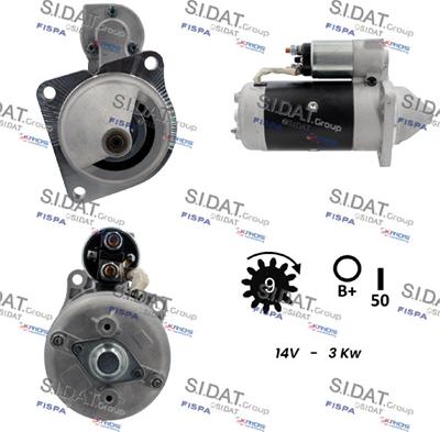 Sidat S12MA0106A2 - Стартер avtokuzovplus.com.ua