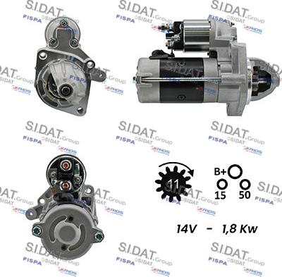 Sidat S12MA0112A2 - Стартер autocars.com.ua