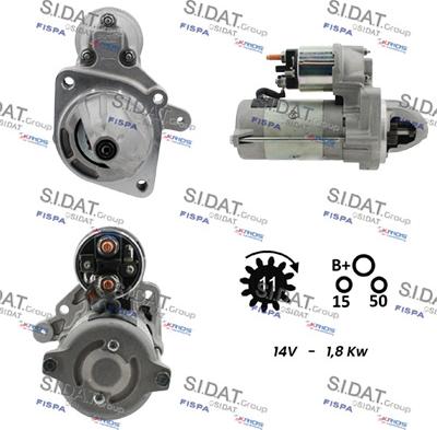 Sidat S12MA0112 - Стартер autocars.com.ua