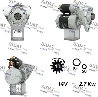 Sidat S12MG0760A2 - Стартер autocars.com.ua