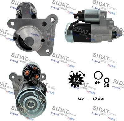 Sidat S12MH0053 - Стартер avtokuzovplus.com.ua