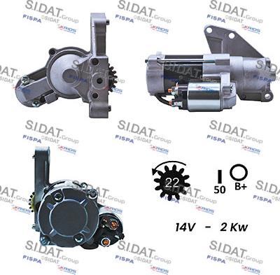 Sidat S12MH0110 - Стартер avtokuzovplus.com.ua