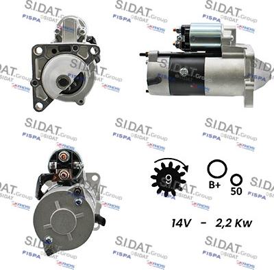 Sidat S12MH0150A2 - Стартер avtokuzovplus.com.ua