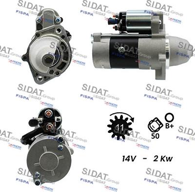 Sidat S12MH0308A2 - Стартер autocars.com.ua