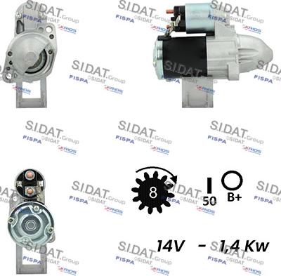 Sidat S12MH0328 - Стартер autocars.com.ua