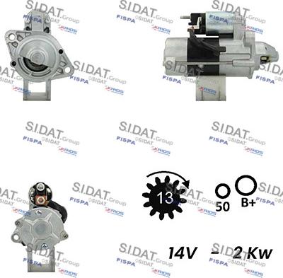 Sidat S12MH0405 - Стартер autocars.com.ua