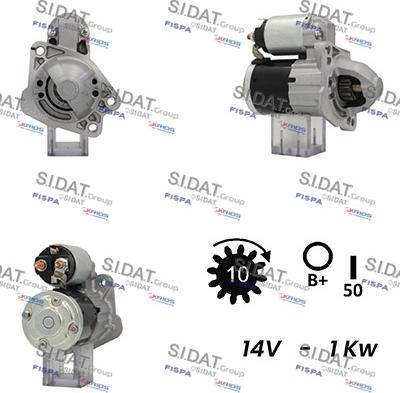 Sidat S12MH0408 - Стартер autocars.com.ua