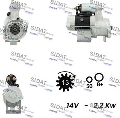 Sidat S12MH0548A2 - Стартер autocars.com.ua