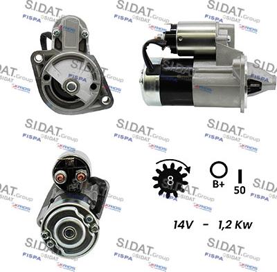 Sidat S12MH0550A2 - Стартер autocars.com.ua