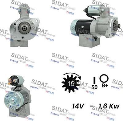 Sidat S12MH0562A2 - Стартер autocars.com.ua