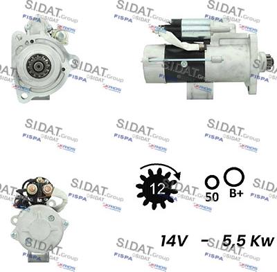 Sidat S12MH0780A2 - Стартер autocars.com.ua