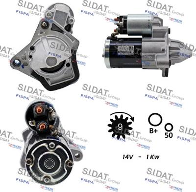 Sidat S12MH0787 - Стартер avtokuzovplus.com.ua