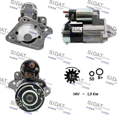 Sidat S12MH0854 - Стартер avtokuzovplus.com.ua