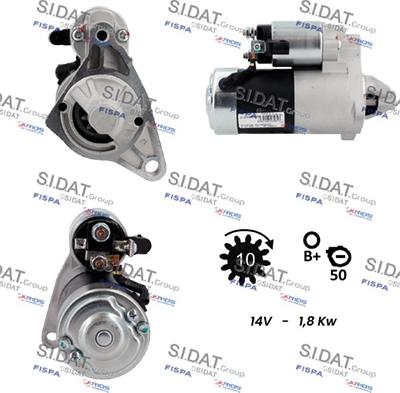 Sidat S12MH0870A2 - Стартер autocars.com.ua