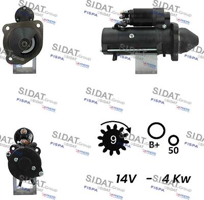 Sidat S12ML0265A2 - Стартер avtokuzovplus.com.ua