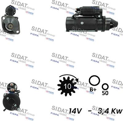 Sidat S12ML0289A2 - Стартер autocars.com.ua