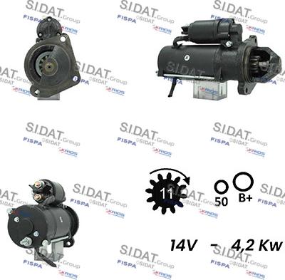 Sidat S12ML0299 - Стартер autocars.com.ua